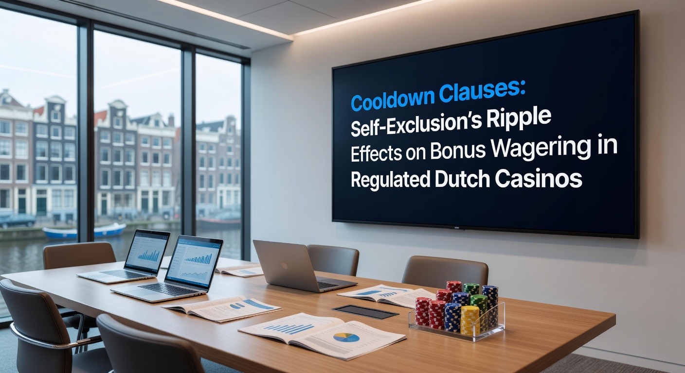 Grafiek die de timeline van een cooldown-periode na zelfuitsluiting illustreert, met bonus wagering die abrupt stopt