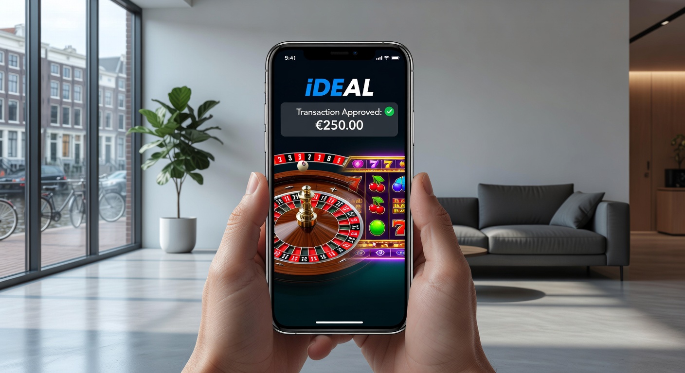 Live roulette op mobiel scherm met iDEAL-stortingsknop zichtbaar, Nederlandse vlag op achtergrond