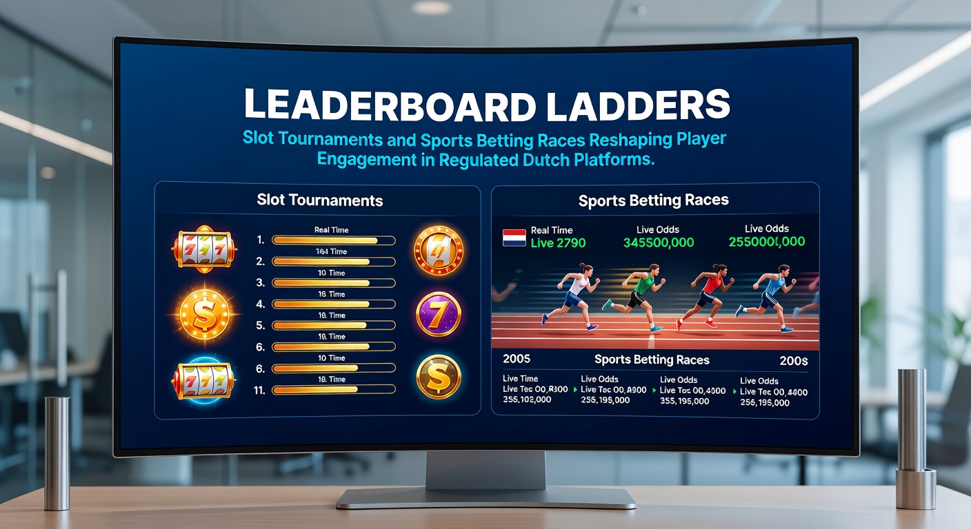 Spelers die klimmen op een leaderboard in een slottoernooi, met prijzen die lonken bovenaan