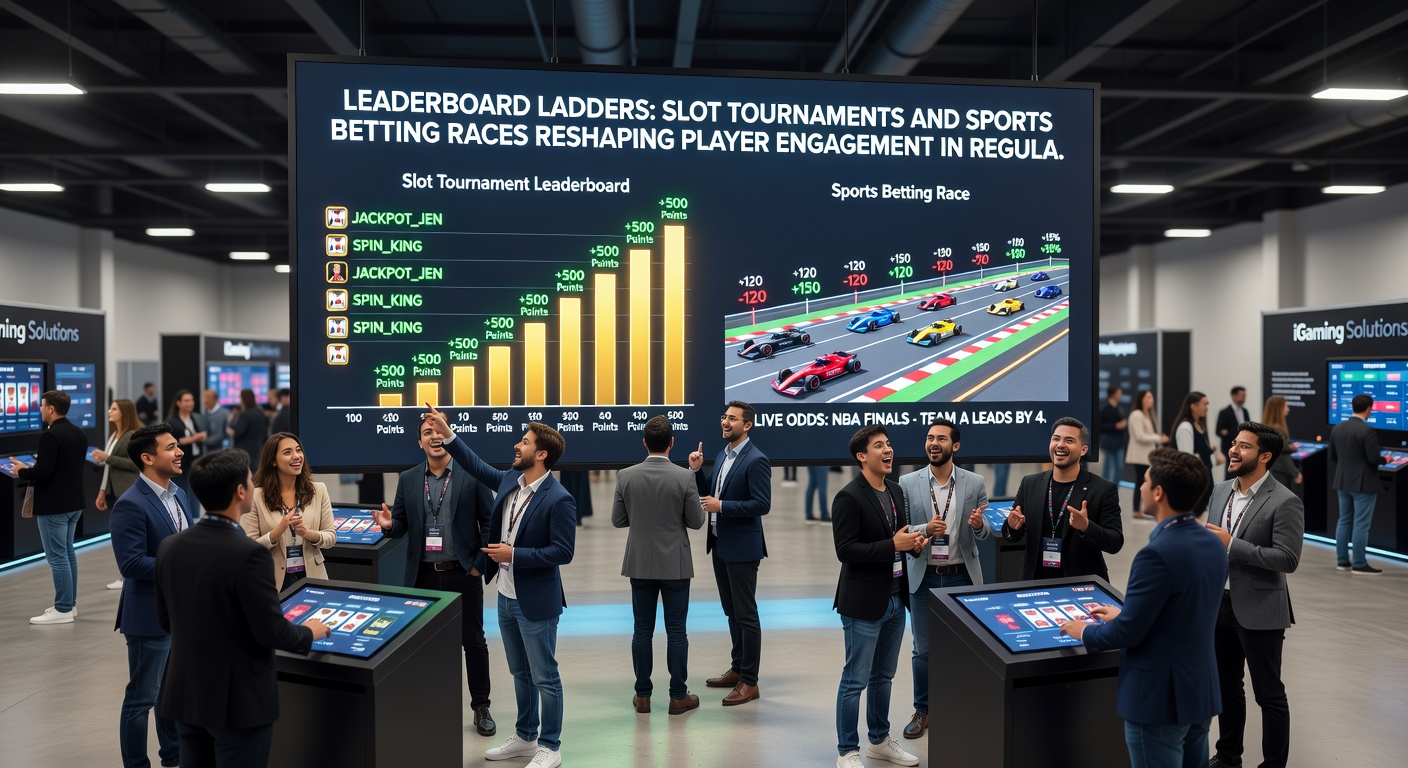 Een dynamische sports betting race leaderboard met live scores en klimmende spelersnamen tijdens een voetbalwedstrijd