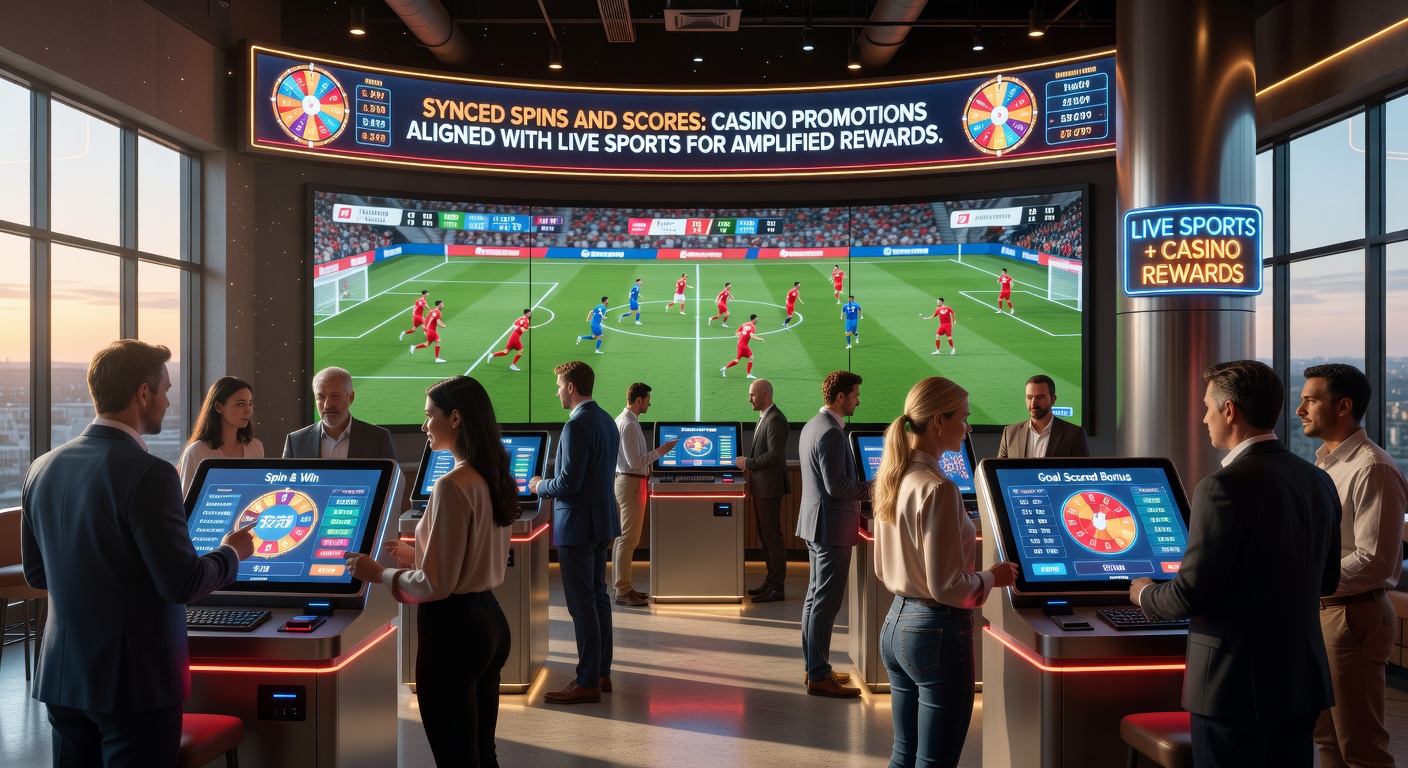 Speler aan mobiel scherm met live sportwedstrijd en actieve casino-bonussen die synchroniseren, illustrerend amplified rewards in actie