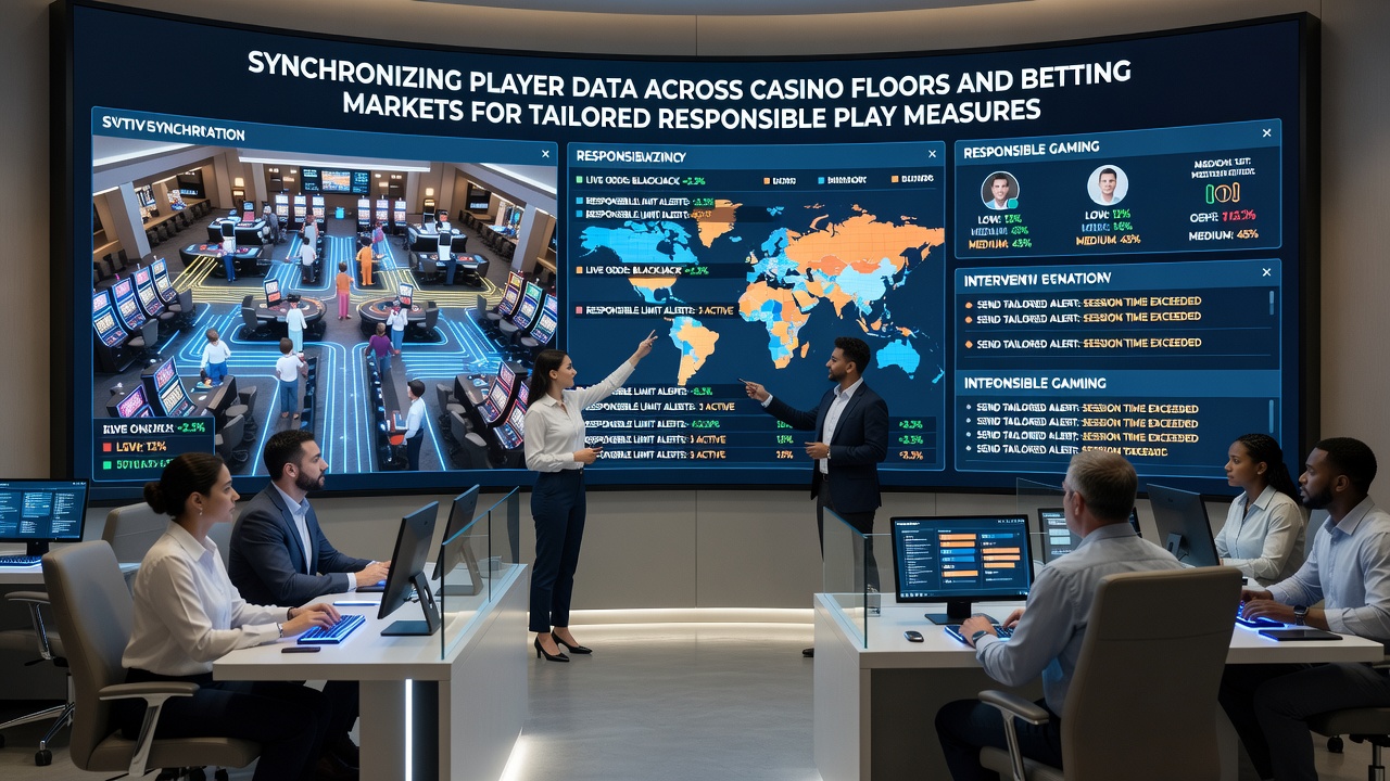 Visualisatie van realtime data-uitwisseling tussen verschillende gokkanalen voor verantwoord spelen