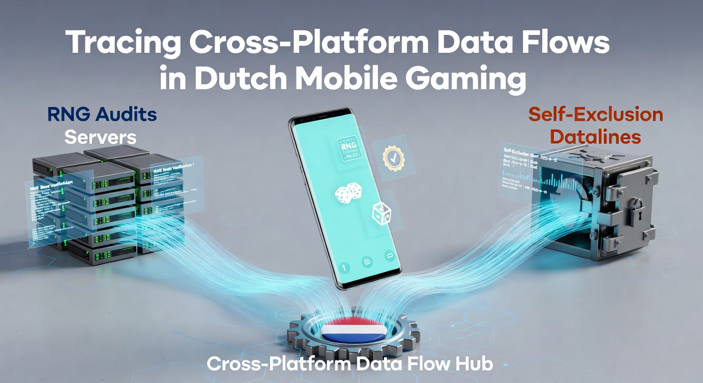 Illustratie van data-integratie tussen RNG-audits en zelfuitsluiting in mobiele gokapps