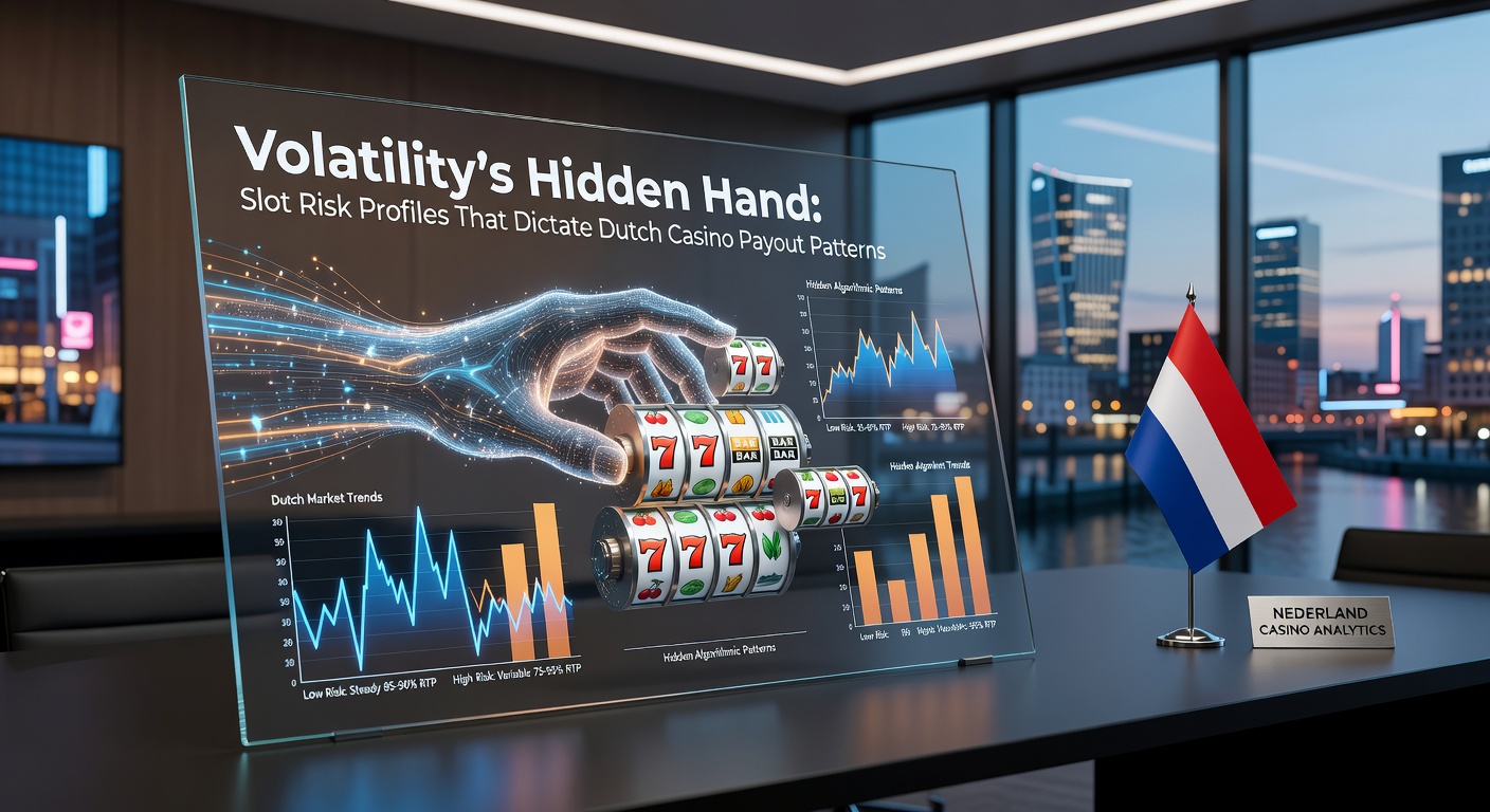 Grafiek met volatiliteitscurves van populaire slots in Nederlandse online casino's, toonend pieken en dalen in uitbetalingen