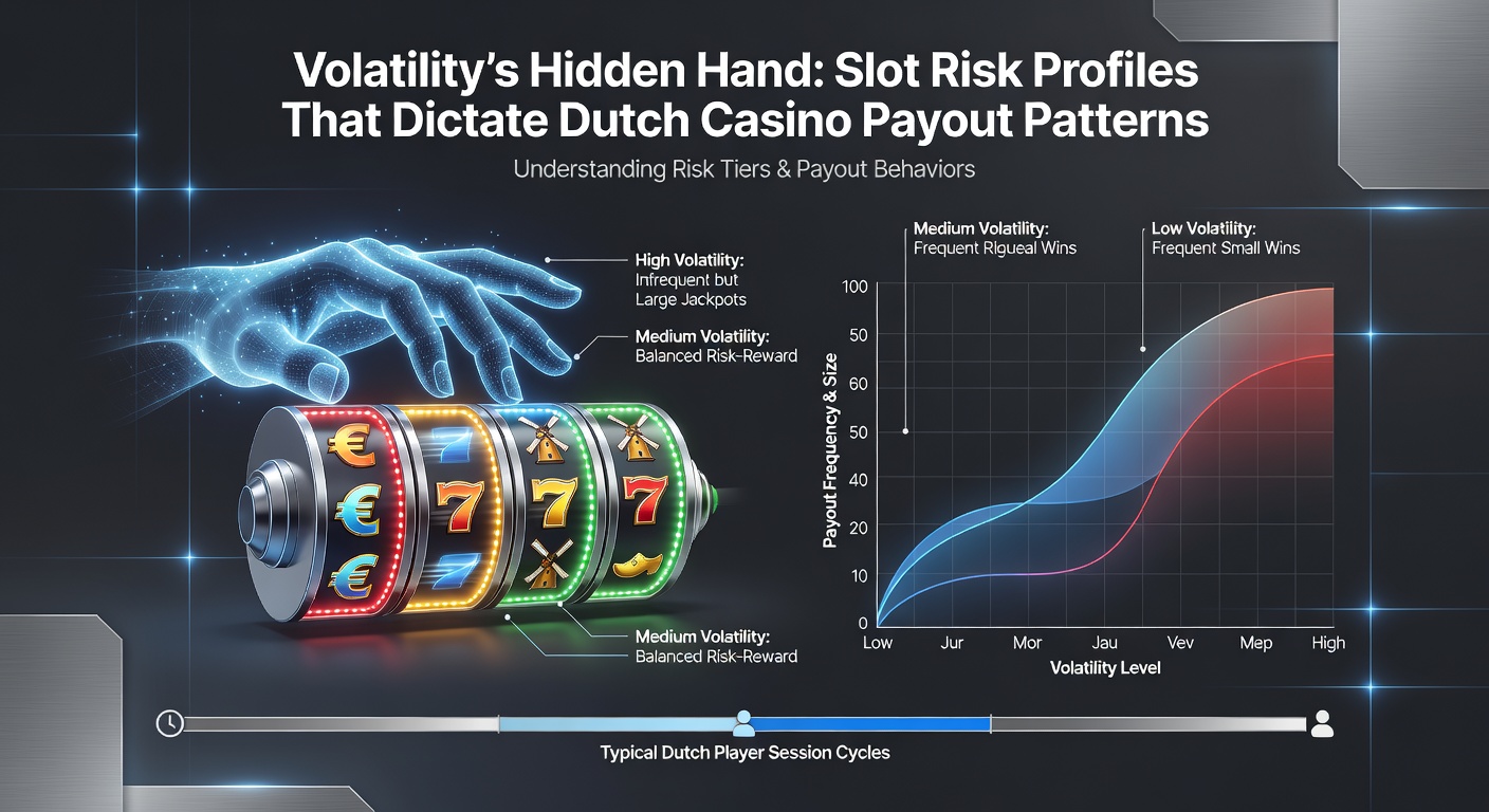 Vergelijkende grafiek van uitbetalingsfrequenties voor lage, middel en hoge volatiliteit slots in de Nederlandse markt, met realtime data lijnen